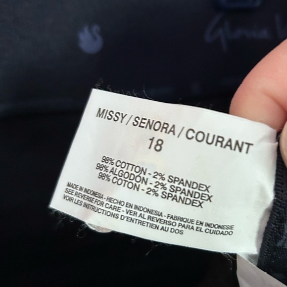 Gloria Vanderbilt Charlene Khaki Pants - Navy Blue - Size 18 Regular NWT - Picture 12 of 12